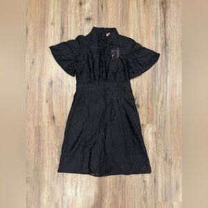 Kate Spade Black Floral Lace Dress